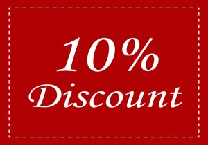 10% DISCOUNT* For Collection Only